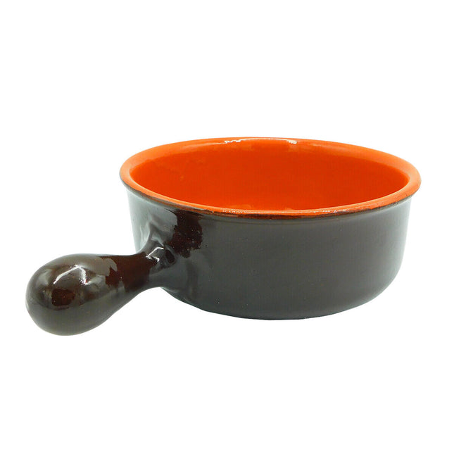 Pentolino Casseruola con Manico Tegame Terracotta per Fuoco Pasta al Forno