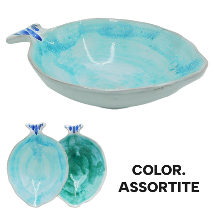 Benegiamo Piatto Fondo Forma Di Pesce Grande Per Zuppe Mare Polpo Al Sugo Cozze 32×23 Cm