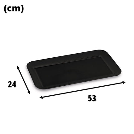 Giganplast Piatto Per Antipasti Salumi E Formaggi Affettati Vassoio Da Tavolo Grande Bianco Nero, 53 × 24 × 3h Giganplast