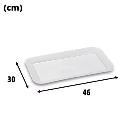 Giganplast Piatto Per Antipasti Salumi E Formaggi Affettati Vassoio Da Tavolo Grande Bianco Bianco, 46 × 30 × 3h Giganplast