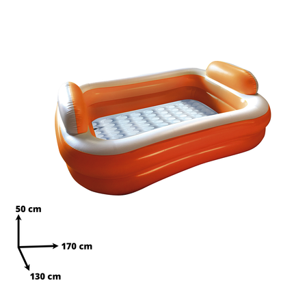 Piscina Gonfiabile per Bambini Grande Rettangolare per Giardino Terrazza Cortile