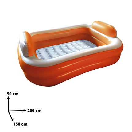 Piscina Gonfiabile per Bambini Grande Rettangolare per Giardino Terrazza Cortile