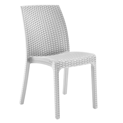 Poltrona Sedia di Plastica Grande da Giardino Esterni 56×54×79h cm Rattan