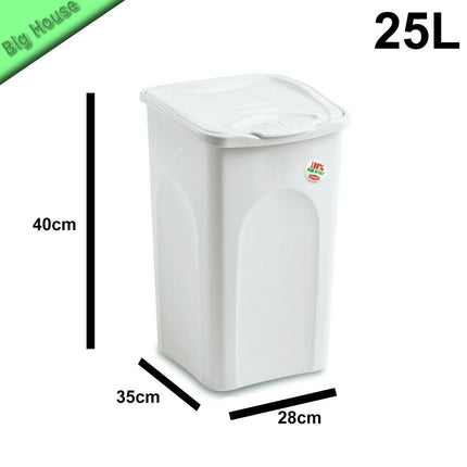Porta Biancheria In Plastica Con Coperchio Cesto Per Panni Sporchi 25-50 L