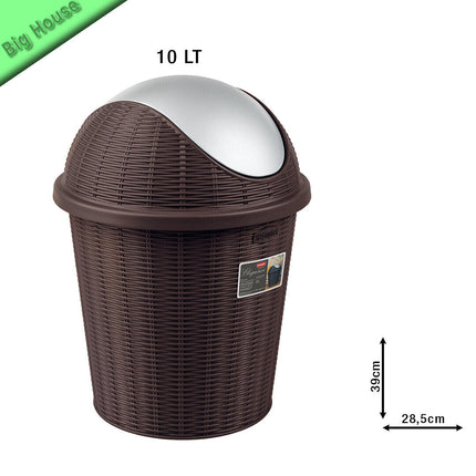 Portabiancheria In Plastica Basculante Cestino Per Rifiuti Elegance Immondizia