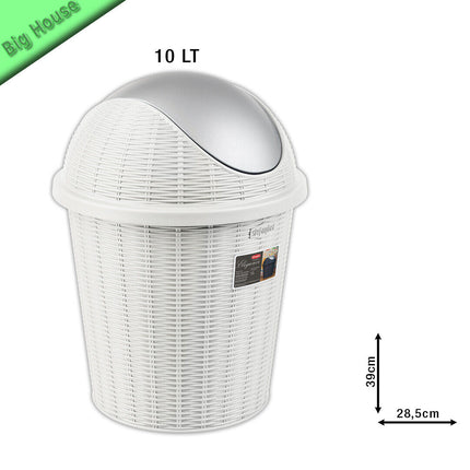 Portabiancheria In Plastica Basculante Cestino Per Rifiuti Elegance Immondizia