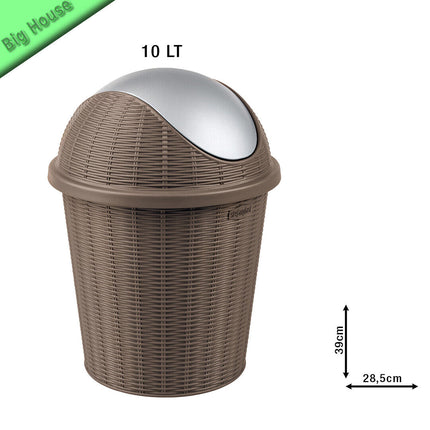Portabiancheria In Plastica Basculante Cestino Per Rifiuti Elegance Immondizia