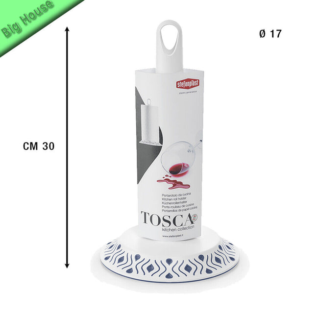 Portarotolo Da Cucina In Plastica Per Panno Carta Scottex Supporto Reggicarta Blu Stefanplast