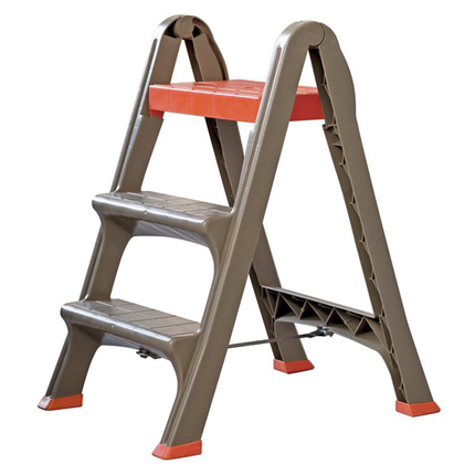 Bama Scala Scaletta 3 Gradini Pieghevole Salvaspazio Piedini Antiscivolo 48X70X78 Cm