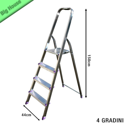 Sicos Scala Allungabile In Alluminio 5-6-7-8 Gradini Portata 120Kg Domina Originale