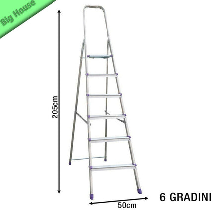 Sicos Scala Allungabile In Alluminio 5-6-7-8 Gradini Portata 120Kg Domina Originale