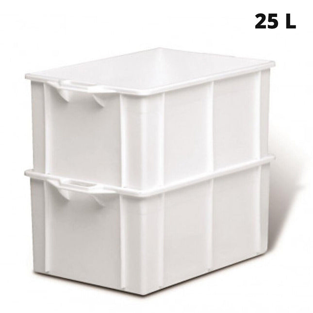 Giganplast Scatola In Plastica Contenitore Grande Rettangolare Per Alimenti Sovrapponibile 25 L Giganplast