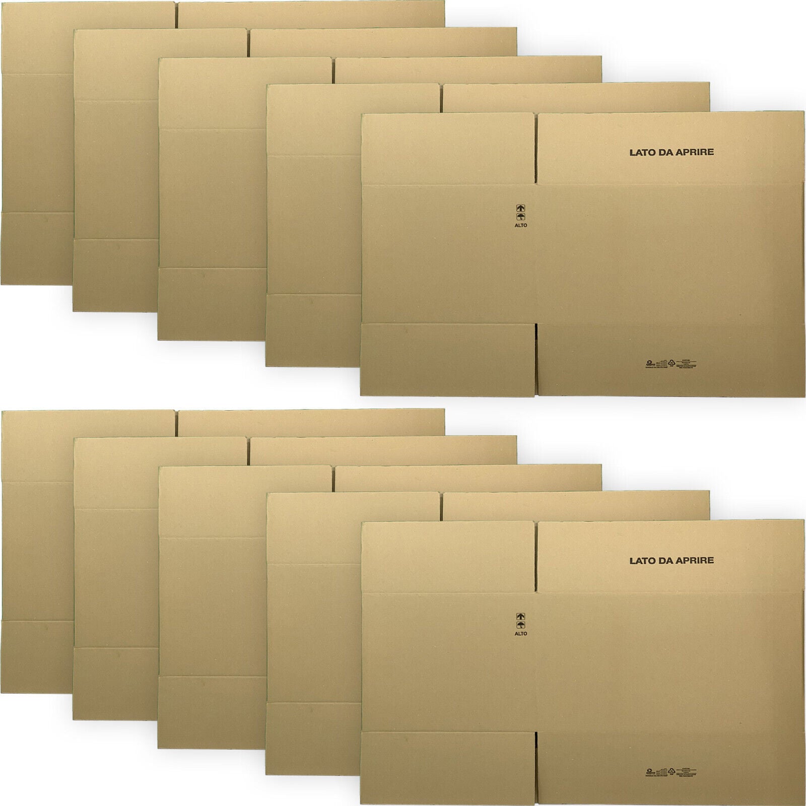 Scatole Di Spedizione In Cartone Ondulato, 230x160x50mm Grandi Scatole Postali Per La Spedizione, Scatole Di Imballaggio Marrone Per Affari, Stoccaggio O Regalo (10 Pezzi - Foto 7