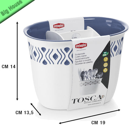 Scolaposate Grande Da Cucina Tosca Portaposate Scola Acqua Posate 4 Separatori