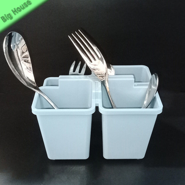 Scolaposate Da Lavello In Plastica 4 Scomparti Bella Con Vassoio Raccogli Goccia Blu Tontarelli