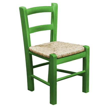 Giaquinto Sediolina Baby Legno Seduta In Paglia Artigianale
