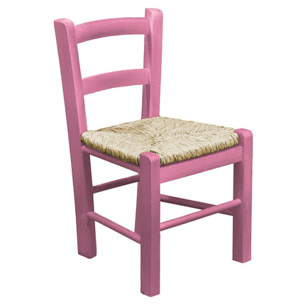 Giaquinto Sediolina Baby Legno Seduta In Paglia Artigianale