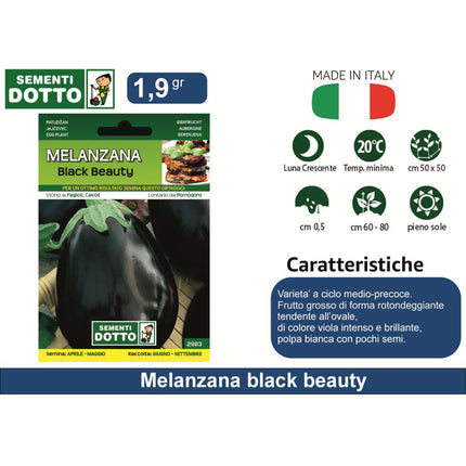 Sementi Dotto Professionali: Semi da Orto Alta Germinazione | Scegli Varietà e Formato Risparmio Melanzana Black Beauty Sementi Dotto