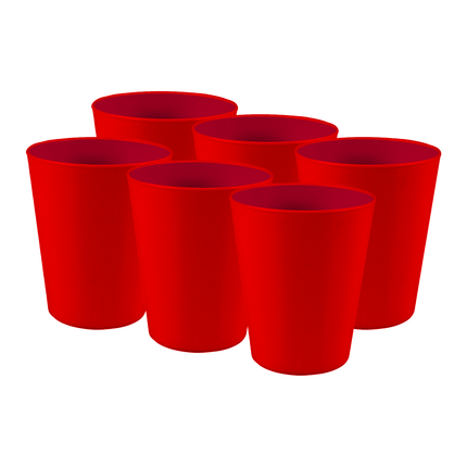 Goldplast Set 6 Bicchieri Grandi Da Tavola Acqua Tritan Plastica Dura Riutilizzabili 330Ml