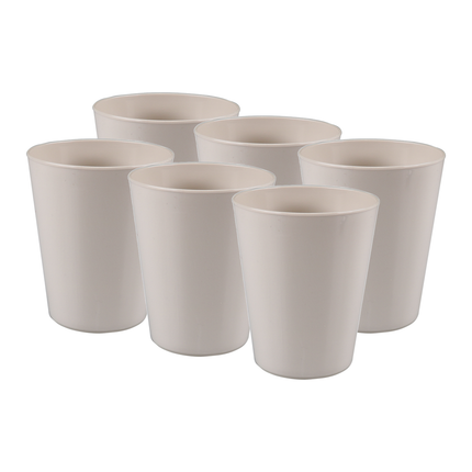 Goldplast Set 6 Bicchieri Grandi Da Tavola Acqua Tritan Plastica Dura Riutilizzabili 330Ml