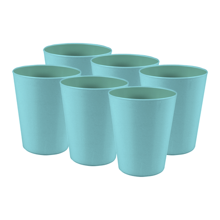 Goldplast Set 6 Bicchieri Grandi Da Tavola Acqua Tritan Plastica Dura Riutilizzabili 330Ml