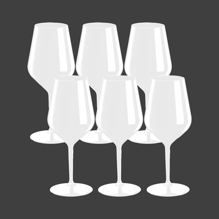 Goldplast Set 6 Calici Vino Spumante Tritan Colorati Aperitivi Rinfresco Compleanno 470Ml