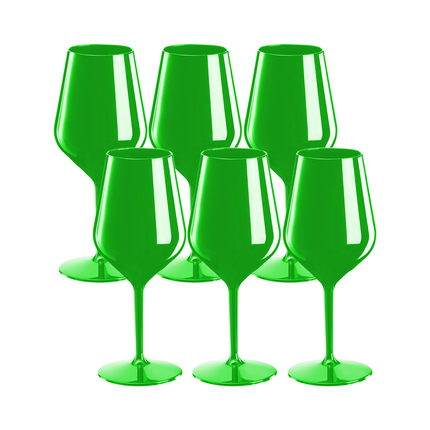 Goldplast Set 6 Calici Vino Spumante Tritan Colorati Aperitivi Rinfresco Compleanno 470Ml