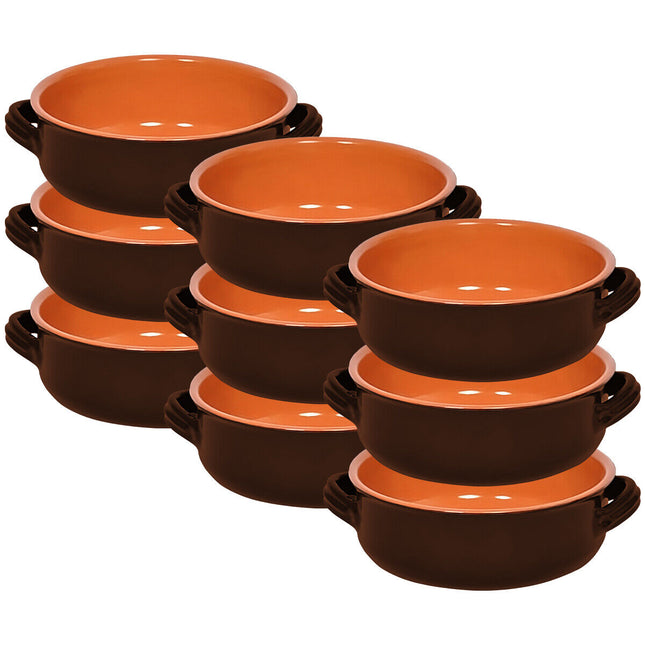 Benegiamo Set 9 Mini Tegami Terracotta Per Fornello Gas Forno Ø 8 Cm Marrone Benegiamo