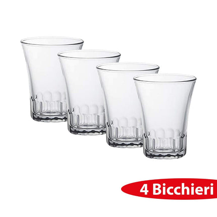 Set Bicchieri Amalfi 20 Cl - 4/8 Pezzi - Vetro Elegante Per Acqua E Bibite