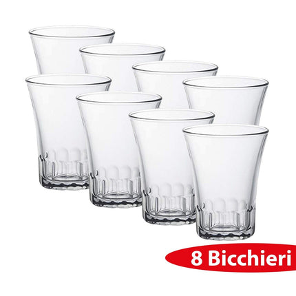 Set Bicchieri Amalfi 20 Cl - 4/8 Pezzi - Vetro Elegante Per Acqua E Bibite