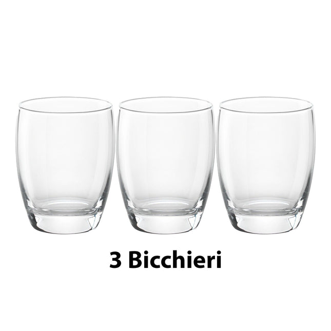 Set Bicchieri L'Eau 30 Cl 3/6 Pz Eleganti Per Acqua E Bibite Eleganti Di Qualità 3 Bicchieri Bormioli Rocco