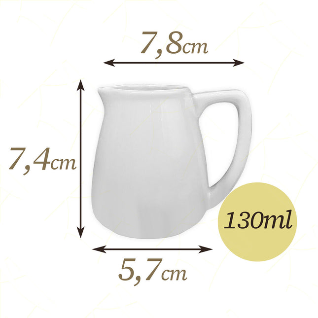 Table Top Set Lattiere Porcellana Mini Piccole Medie Grandi Per Casa Catering Ristoranti 1 Pezzo ml.130 Table Top