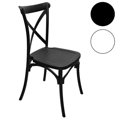 Sicignano Set Tavolo Polyrattan 90X90 Cm + Sedie Cross Resina