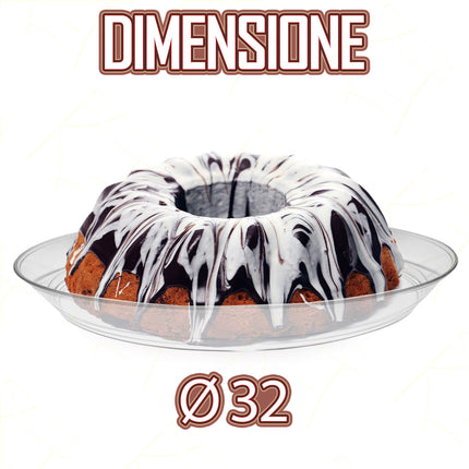 Set Vassoi Bavarese Plastica Trasparente per Dessert Profiterole Struffoli Babà