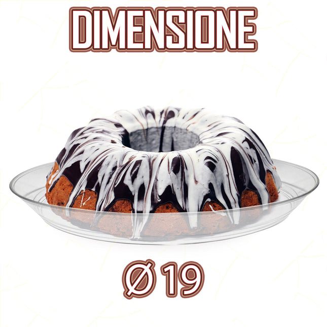 Gp Plast Set Vassoi Bavarese Plastica Trasparente Per Dessert Profiterole Struffoli Babà 19 cm GP Plast