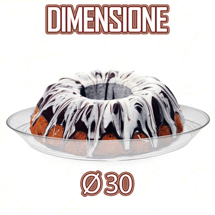 Set Vassoi Bavarese Plastica Trasparente per Dessert Profiterole Struffoli Babà