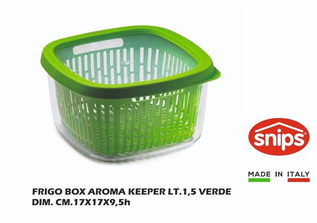 Snips Contenitore Salva Aroma 1,5 L Vari Colori Mantiene Freschezza E Gusto Verde Snips