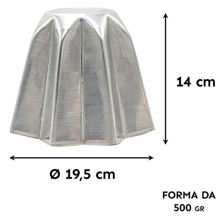 Stampo Per Pandoro In Alluminio Professionale Gr.500 Forma Perfetta, Cottura Uniforme Per Pasticceria O Casa Oggettistica Liotti