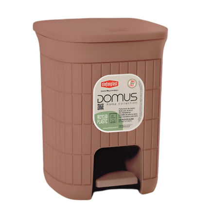 Stefanplast Pattumiera Cestino da Bagno con Pedale 6L Domus Plastica Piccola Mocha Mousse Stefanplast