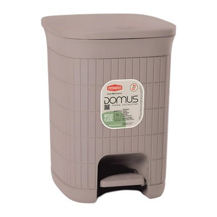 Stefanplast Pattumiera 20L Domus Media con Pedale Raccolta Differenziata Interni Greige Stefanplast