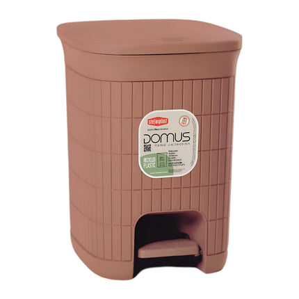 Stefanplast Pattumiera 20L Domus Media con Pedale Raccolta Differenziata Interni Mocha Mousse Stefanplast