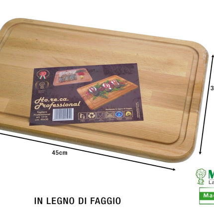 Tagliere Professionale Meeting Legno Di Faggio Cucina Ristorante Braceria Pizzer