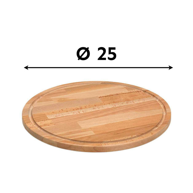 Tagliere Legno Faggio Massello Tondo Vassoio Rotondo Aperitivo Antipasto Carne