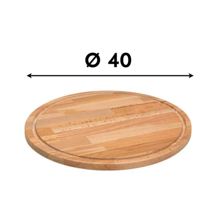 Tagliere Legno Faggio Massello Tondo Vassoio Rotondo Aperitivo Antipasto Carne