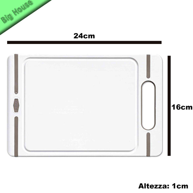 Tagliere Salumi E Formaggi Italian Chef Bianco Tortora Affettati Cucina Cibo 24X16X1h Stefanplast