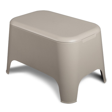 Plastmeccanica Tavolino Sgabello Contenitore Con Vano Portaoggetti Rettangolare 59×39×36H Cm