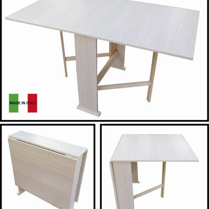 Tavolo Pieghevole Susanna Legno Cucina Pranzo Salvaspazio Monolocale 75 × 140 cm