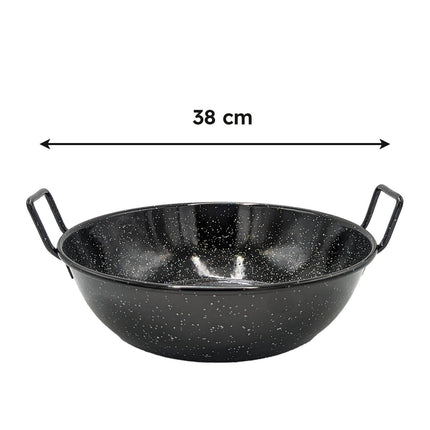Ilsa Tegame Fonda Cm.38 2 Manici Acciaio al Carbonio Smaltato Ilsa