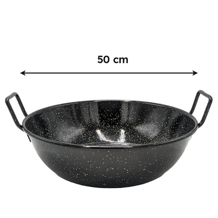 Ilsa Tegame Fonda Con 2 Manici Garcima In Acciaio Carbonio Smaltato Horeca Cucina Ø 50 cm Ilsa
