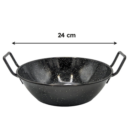 Ilsa Tegame Fonda Con 2 Manici Garcima In Acciaio Carbonio Smaltato Horeca Cucina Ø 24 cm Ilsa